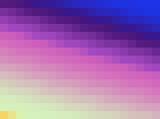 Pixel texture background of diagonal color bars in graduating white through pink to blue in a full frame view