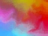 Vivid blue, red and yellow strokes as colorful abstract background