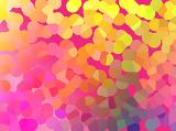 Colorful abstract wallpaper background of pink and yellow microorganism shapes