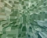 Geometric Abstract Green Colored Background - Full Frame Image of Green Cubes with Zoom Effect