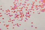 A random scattering of pink coloured glitter