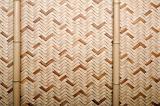 herringbone pattern on woven bamboo