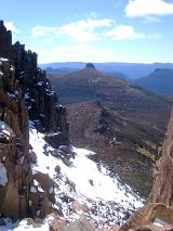 a view of the tasmanian highland wilderness from the ascent of mount ossa