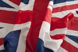 Close-up of the waving national flag of the United Kingdom, known as Union Jack or Union Flag