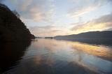 Beautiful tranquil sunset with a delicate color in the sky over Lake Windermere in the English Lake District, Cumbria