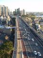 traffic flowing on a busy elevated road in sydney, australia
