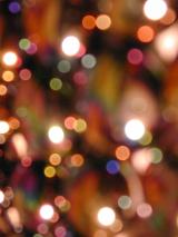 Abstract Soft Focus Background Image of Blurred Festive Christmas Decorations and Lights