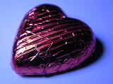 foil wrapped chocolate valentine heart