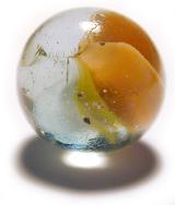 macro image of a traditional glass toy marble