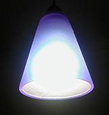 generic blue coloured small glass lampshade