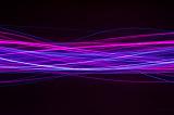 a creative background of crosscrossing purple and blue sinusoid waves