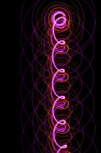 intricate plotted light painting effect similar to a guilloche pattern