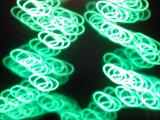 green zig-zagging looping light painted shape