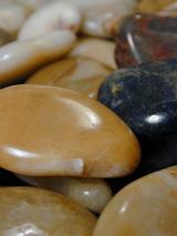 a background of smooth rounded river washed stones