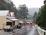 a grey and rainy day in a small victorian rural town, australia