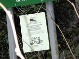 Foot and Mouth advice warning notice on a rural path which has been closed due to the disease