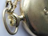 close up on the spring winder crown of an old pocket watch