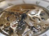 macro image of the mechamism of a watch