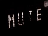 an amplifier system display showing mute