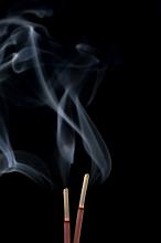 relaxing scent of burning incense sticks