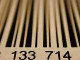 Close up macro of a bar code and numbers to identify inventory, for information and as a point of sale price