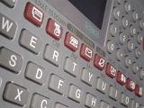 macro image of a personal organiser device databank keyboard