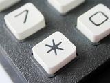 Asterisk button on a numeric control pad