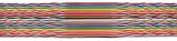 flat retro computer cable with rainbow colour coding and twisted pair conductors