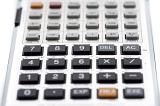 Close up shot of calculator buttons - selective focus