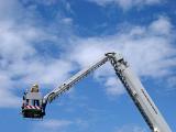 a fire engine rescue hoist platform and lift arm