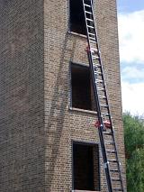 a fire station rescue training tower and ladder