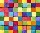 Abstract background made of colorful blocks placed side by side to resemble a quilt