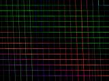 Colorful squares on black background. Luminescent grid of lines