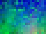 Full Frame Abstract Background - Pixelated Squares in Shades of Green and Blue in Digitally Generated Full Frame Background
