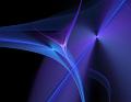 a fractal rendering with blue purple straight and curved lines