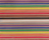 Unique background composed of colorful electronic cables placed in straight lines