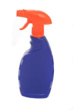 a blank spray bottle of domestic cleaner