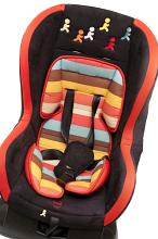 A childs car safety seat