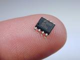 tiny surface mount integrate circuit on a finger tip